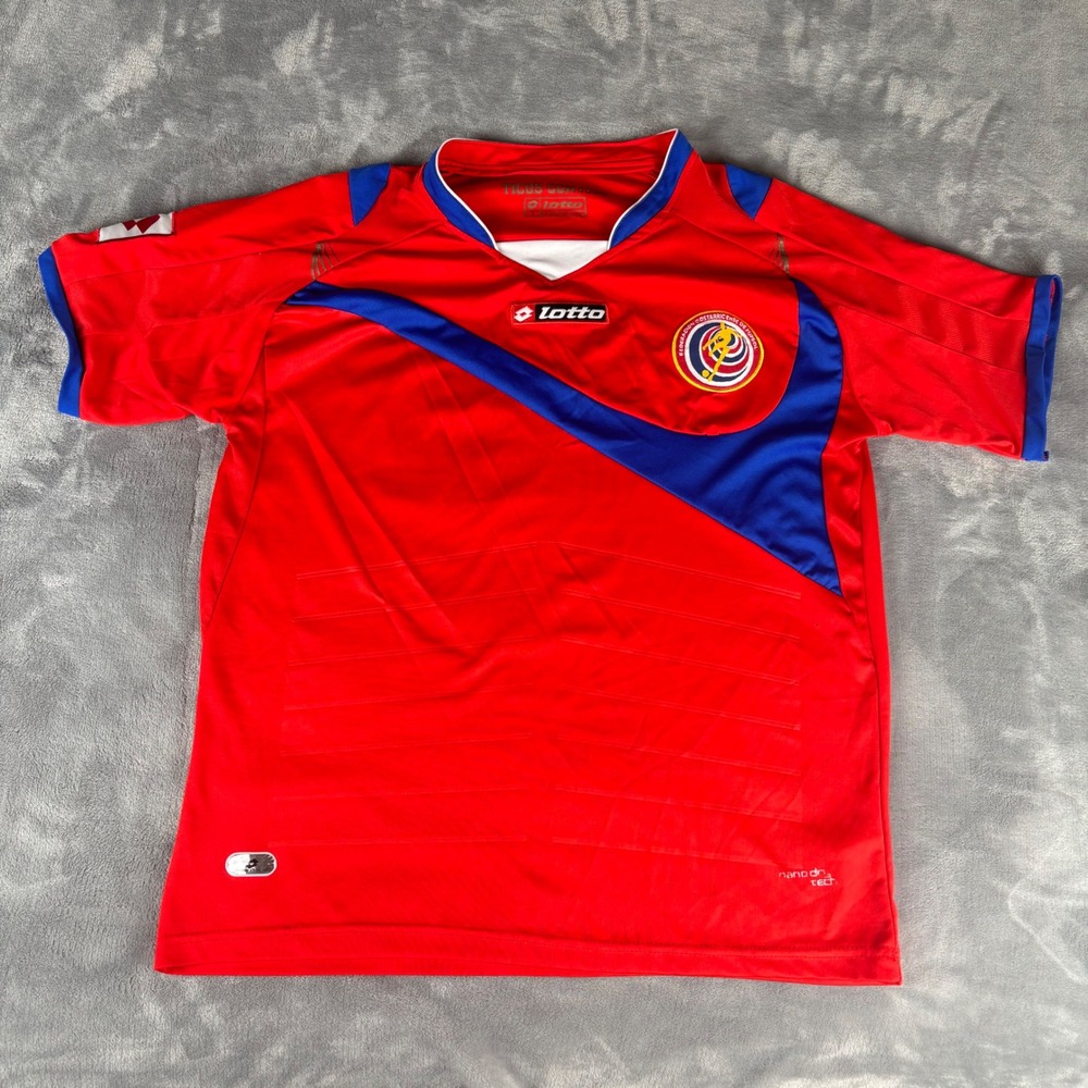 Lotto Costa‎ Rica National Soccer Team Jersey Red Blue Size S Men's Shirt - Picture 2 of 9